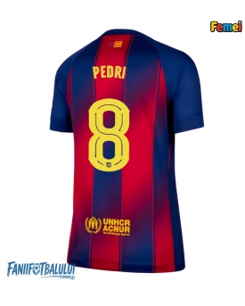 Barcelona Pedri Gonzalez #8 Tricou Fotbal Replică 2025-26 Femei Acasa